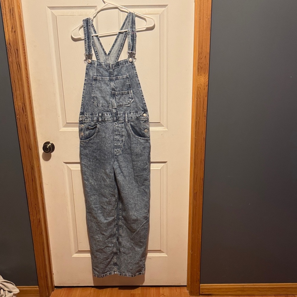 We The Free Blue Denim Jumpsuit
